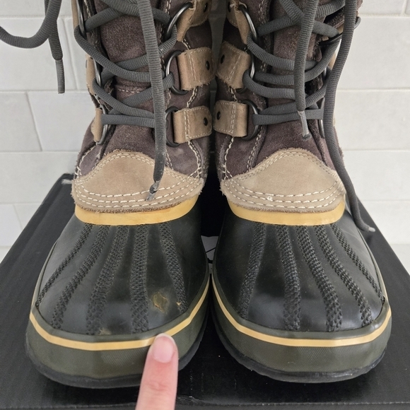 Sorel Joan Of Arctic Brown Tan Waterproof Winter Insulated Snow Boots Size 7 - Picture 4 of 9